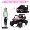 12V Kids Ride on Car, Electric Off-Road UTV Truck with Forward and Reverse Functions, Double Open Doors, Safety Belt, Horn, for Kids - 4 of 4