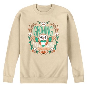 Men's - Pokémon - Rowlet Growing Your Wings Takes Time Graphic Fleece Sweatshirt - 1 of 3