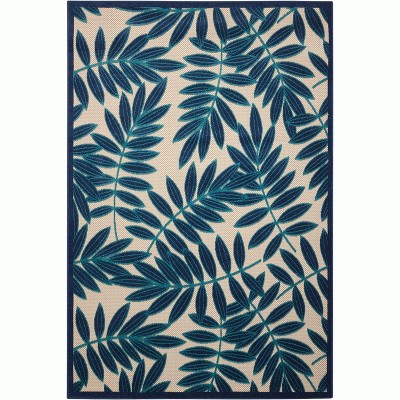 Navy Splendor Easy-Care Synthetic 9'6" x 13' Outdoor Area Rug