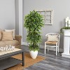HomeStock  5.5 ft. Artificial Ficus Tree in Planter for Indoor/Outdoor - 3 of 3