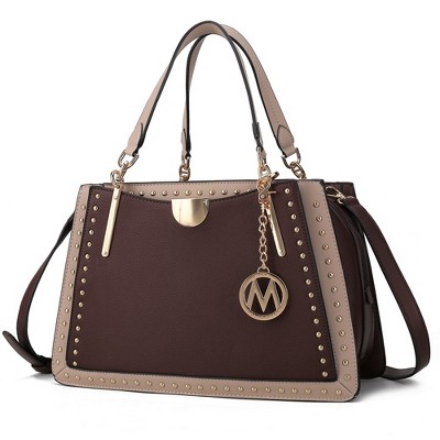 MKF Collection Aubrey Color Block Women's Satchel Bag by Mia K