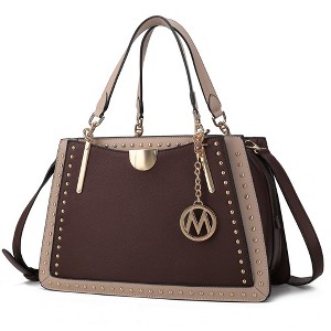 MKF Collection Aubrey Color Block Women's Satchel Bag by Mia K - 1 of 4
