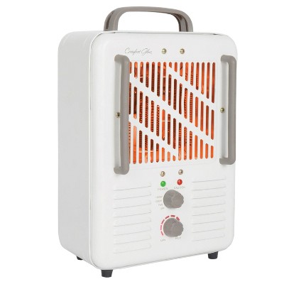 Comfort Glow® EUH341 1,500-Watt-Max Portable Electric Forced-Air Milkhouse-Style Utility Heater, White and Gray