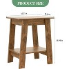 Small Rectangular Wood Side Table with Storage Shelf, Modern Accent End Table for Living Room & Bedroom, Easy Assembly - 2 of 4