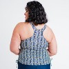 Calypsa Women's Plus Size Maya Tankini Swim Top With Built-in Bra - 2 of 4