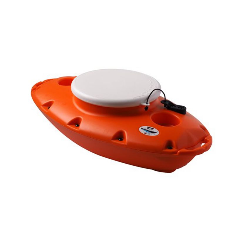 CreekKooler Pup 15 Quart Floating Beverage Water Portable Cooler Portable, Orange w/ 8 Foot Adjustable Position Floating Cooler Tow Behind Rope Strap, 2 of 7