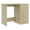 vidaXL Desk Sonoma Oak 39.4 in.x19.7 in.x29.9 in. Engineered Wood - 2 of 4