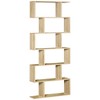 TOAOTBNBO 6 Tier S-Shaped Bookshelf, Geometric Bookcase Storage Organizer with Screw Sets Tall Decorative Shelf for Apartment, Gold Yelow - 2 of 4