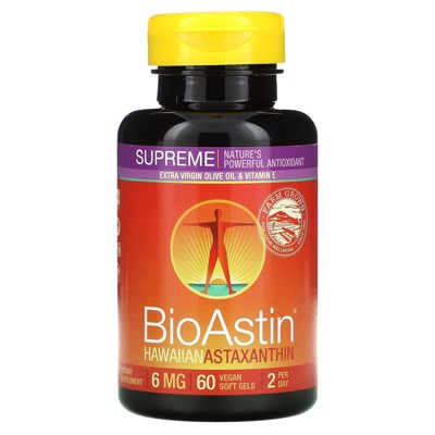 Nutrex Hawaii BioAstin Supreme, 6 mg, 60 Vegan Soft Gels, Dietary Supplements