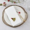 Saro Lifestyle Table Napkins With Embroidered Christmas Tree Design (Set of 4) - 3 of 4