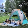 Anybear 2-3 Person Beach Tent Sun Shelter UPF50+ Blue with Mesh Windows - 4 of 4