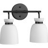 Progress Lighting Lexie 2-Light Vanity Light, Polished Chrome, Opal Glass Shades, Damp Rated. Versatile and modern for contemporary and mid-century - 4 of 4
