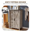 SinCiDo Farmhouse Modern 5 Drawer Tall Dresser w/Sliding Barn Door, Storage Organizer Dresser for Bedroom, Living Room & Kids Room - 4 of 4