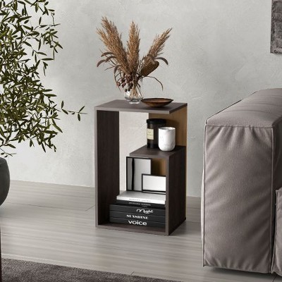 NicBex Modern 3-Tier End Table Living Room, 25" High Side Table, Multipurpose Nightstand with Storage, Living Room Sofa Table, Small Table