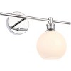 Elegant Lighting Collier 1 light Chrome and Frosted white glass right Wall sconce - 3 of 4