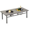 Heynemo Aluminum Propane Fire Pit Table, 4.5 Gallons Ice Bucket, and Lava Rocks, 3-in-1 Coffee Table for Outdoor Patio - 2 of 4