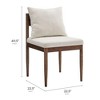 Modway  Remington Mid-Century Modern Wood and Fabric Dining Room Side Chair in Salt with Open Back and Elm Wood Frame - 3 of 4