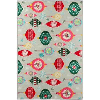 Annie Selke - Dash & Albert Ornaments Multi Machine Washable Rug, 2x3, Multi