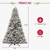 YARDSIGHT 6ft/7.5ft Pre-Lit Premium Snow Flocked Hinged Artificial Christmas Tree with 300 Lights/480 Light - 3 of 4