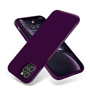BONGEEK Compatible with iPhone 11 Pro Case, Ultra Slim Fit Liquid Silicone Anti-Scratch Shockproof Case with Microfiber Lining (Purple) - 1 of 4