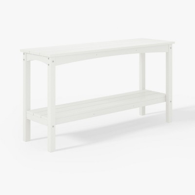 WestinTrends Malibu 55" All Weather HDPE Outdoor Patio Two Shelf Table
