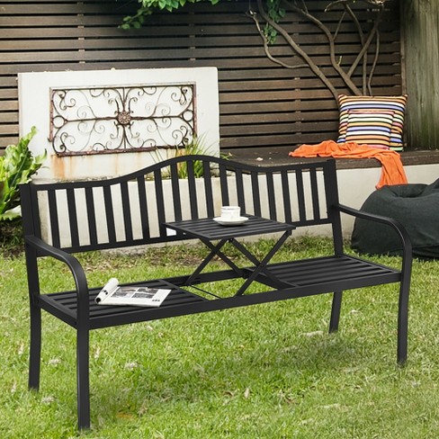 Park bench best sale metal frame