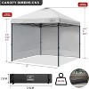 Anybear 10x10FT White Pop Up Canopy Tent with 2 Sidewalls - 4 of 4
