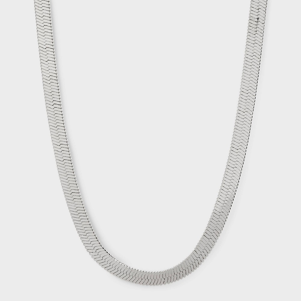 Thick Herringbone Chain Necklace - Universal Thread™ Silver