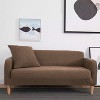 Home Mart Goods Taupe 2-Piece Set Slipcover Sofa & Loveseat Cover Protector 4-Way Stretch Elastic - 2 of 4