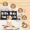 Tinyhomie Wooden Storage Cabinet with 5 Sections, Montessori Kids Bookshelf and Toy Organizer for Nursery, Playroom & Classroom - 4 of 4