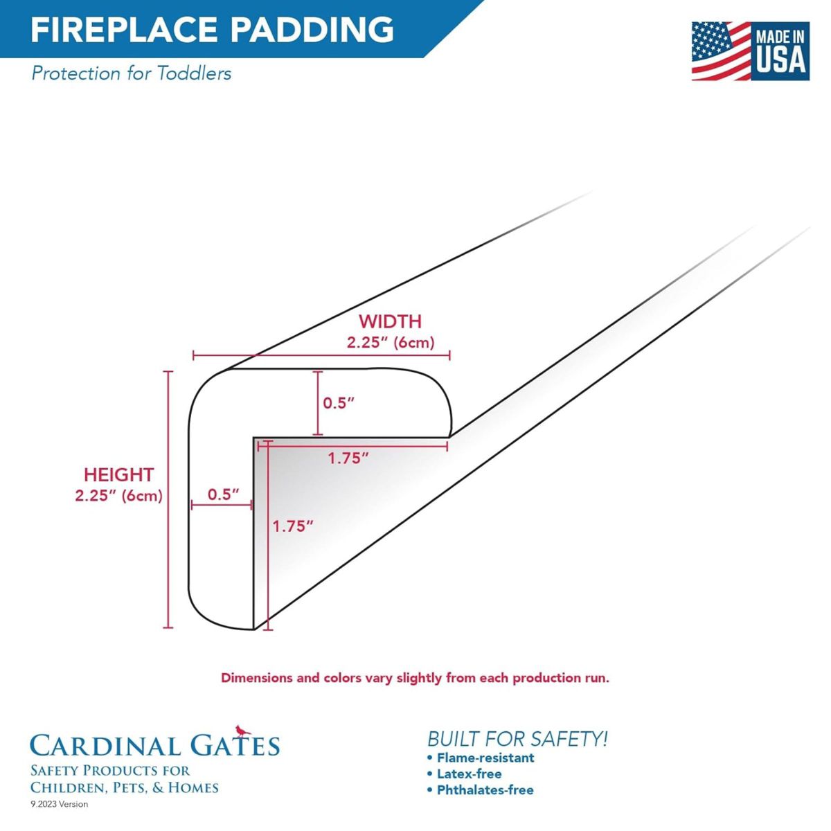Cardinal Gates KEPK Large Hearth Pad Kit - Fireplace Baby Proofing - Adhesive Backed Fireplace Bumpers for Babies - thumbnail 6