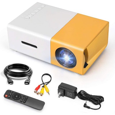 Link Mini Projector Full Color LED LCD Perfect for Outdoor/Indoor/Travelling Entertainment Supports 1080P HDMI USB AV SD Interfaces With Remote Control Makes A Great Gift YG300 Pro