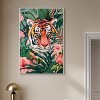 Art Remedy Tiger Hidden in Tropics Tropical Jungle Animals Wall Art Framed - 2 of 4