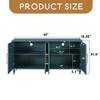 63'' Large Storage Cabinet with Metal Handle, Carved Flower Doors, Wooden Mordern Sideboard Console with Adjustable Shelves - Leovsnove - 3 of 4