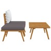 vidaXL Garden Lounge Set Dark Grey, White - 4 of 4