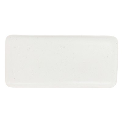 Landon White Stoneware Rectangle Serving Tray