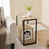 Tangkula Cat Tree and End Table Cat End Table with Scratching Post Cat Condo Dangling Ball Detachable Plush Mat & Anti-Tipping Kits - 2 of 4