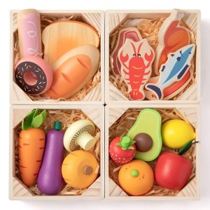 Tiny Land® Play Kitchen Accessories – Wooden Play Food for Play Kitchen: Pretend Cooking Set for Kids - 1 of 4