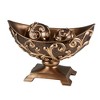 HomeRoots 11" Brown And Gold Polyresin Decorative Bowl With Orbs - 4 of 4