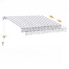 VisioGear Retractable Awning, 10'*8' Patio Awnings with Manual Crank Handle for Deck, Yard, Beige Stripes, 116.25"*96.5"*59" - 4 of 4