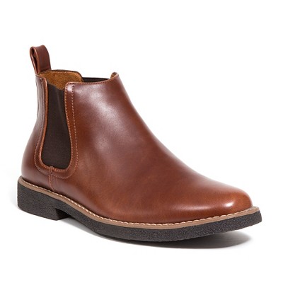 Deer Stags Men's Rockland Dress Comfort Chelsea Boot - Redwood/dark ...