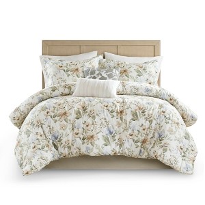 Alix 6 Piece Cotton Sateen Print Oversized Comforter Set - 1 of 4