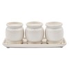 Dexmalle Three-Cup Tealight Holder&Tray,White - 2 of 4