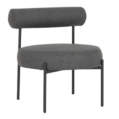 Rhonda Accent Chair Polyester/Steel Black/Charcoal - LumiSource