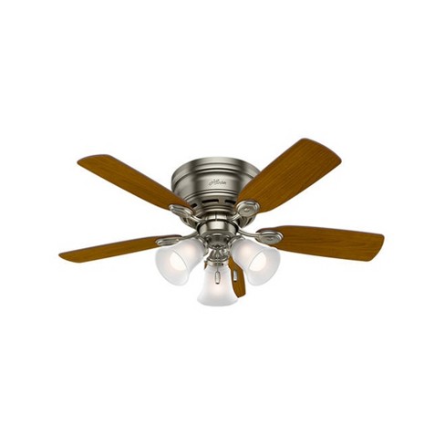 Hunter Fan Company Low Profile Plus 42 Inch Indoor Living Room Ceiling Fan W Light Remote Pewter Target