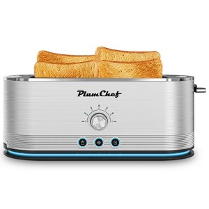 Sevobal Toasters 4-Slice Toaster, Removable Crumb Tray, Full Body Stainless Steel Housing Anti-Jam Stainless Steel , Silver, 15.7"*7.1"*7.1" - 1 of 4