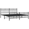 vidaXL Modern Steel Double Bed Frame with Durable Headboard and Footboard - 3 of 4