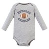 Hudson Baby Infant Boy Cotton Long-Sleeve Bodysuits, Football Huddles 5-Pack - image 3 of 4