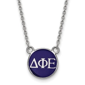 Black Bow Jewelry Sterling Silver Delta Phi Epsilon Greek Life Necklace 18 Inch - 1 of 4