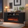EROMMY 70" TV Stand For Tvs Up To 85" With Electric Fireplace, Vintage Double Door Fireplace Cabinet For Living Room, Bedroom, Entertainment Center - 2 of 4